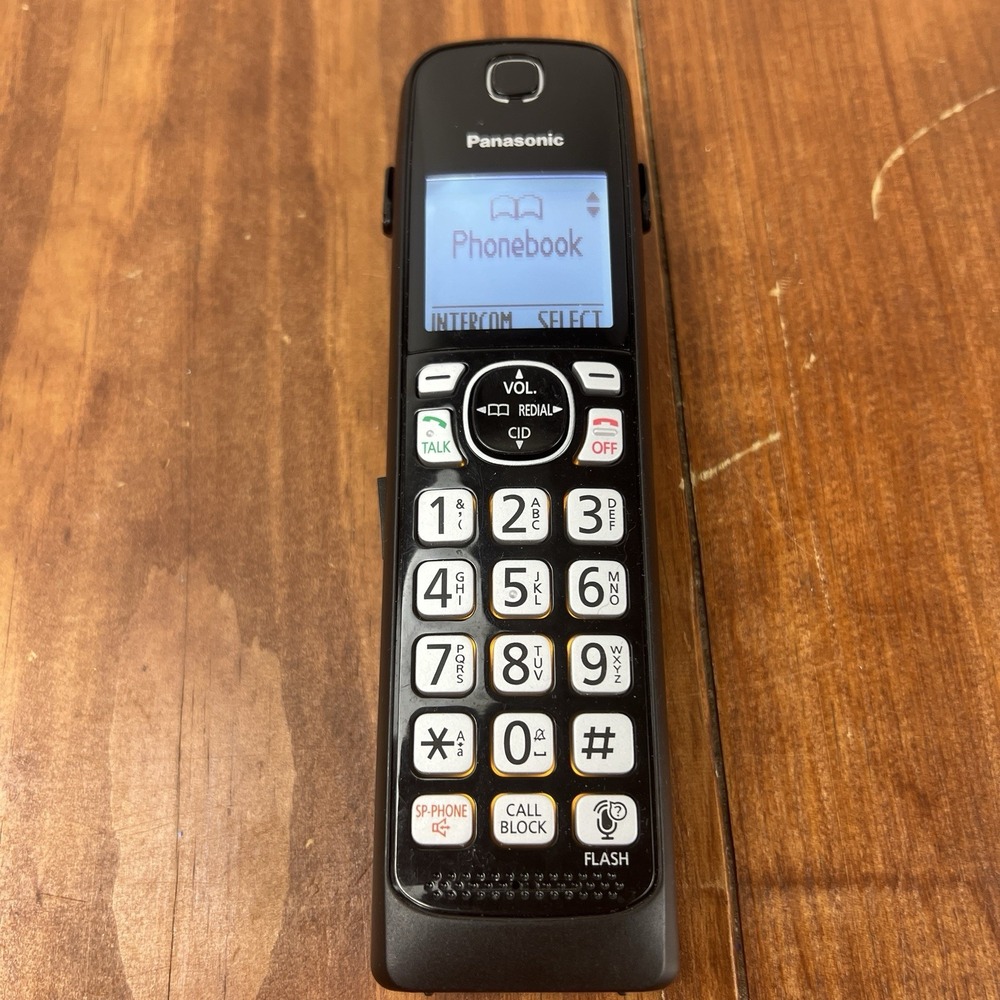 Panasonic KX-TGFA51B Cordless Phone Handset Replacement Black Tested Working